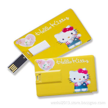 Slim Card USB Flash Drive with Full Color Printed Logo (WY-C08)